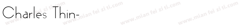 Charles Thin字体转换